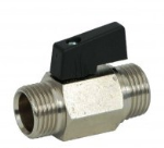 Mini-Kugelhahn Messing AG/AG