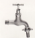 Gartenventil mit Knebelgriff, mat Verchromt