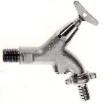 Gartenventil mit Steckschl&amp;#252;ssel und Rohrbel&amp;#252;fter, matt Verchromt