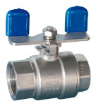 Edelstahl-Kugelhahn mit Fl&amp;#252;gelgriff